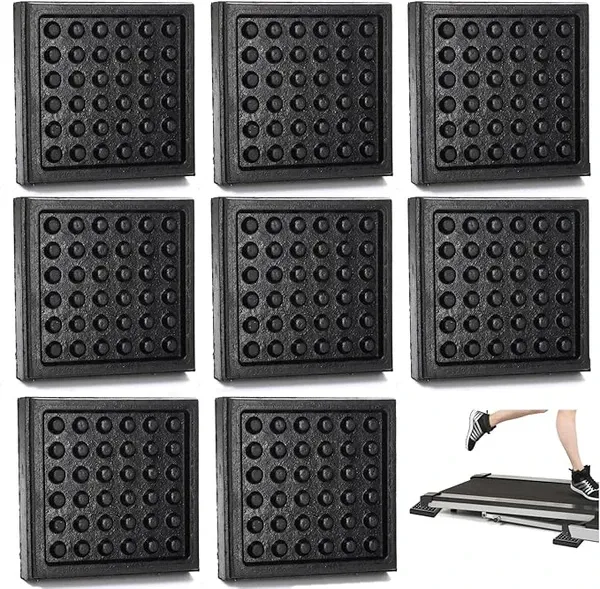 WRINGKIT 8 Pack Heavy Duty Exercise Equipment Mat, 4 x 4 x 0.8 Inch