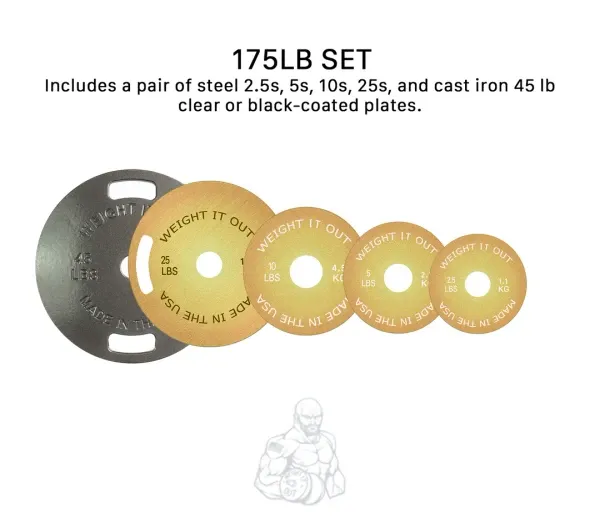 Cast Iron Machined 45lb And Calibrated Solid Steel Weight Plates