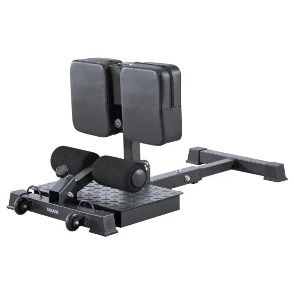 VEVOR Sissy Squat Machine, Multi-Function Deep Sissy Squat Bench for Leg Muscle Training, Easy Setup & Foldable Core Waistline & Glute Workout Equipment, Leg Exercise Machine for Home Gym, Black