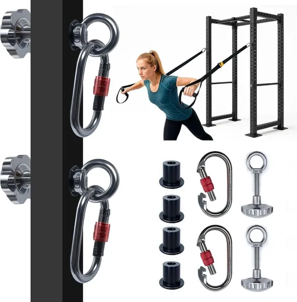 Power Rack Attachments with Carabiners