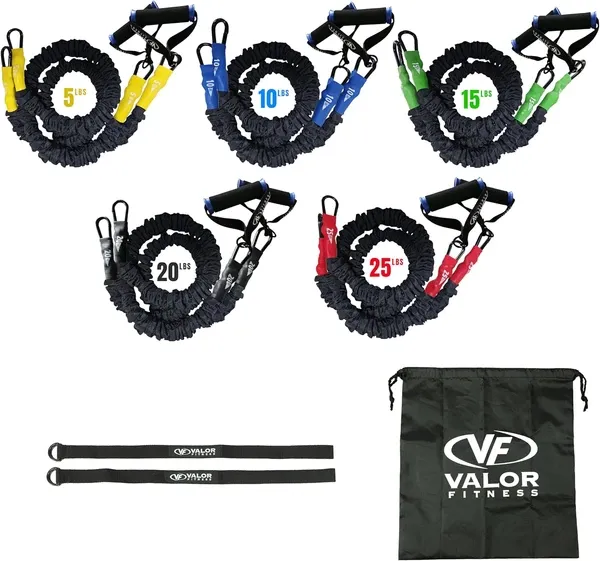 Valor Fitness Strength Handled Resistance Bands