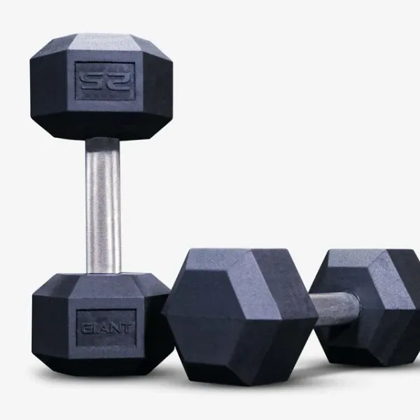 GIANT Rubber Hex Dumbbells