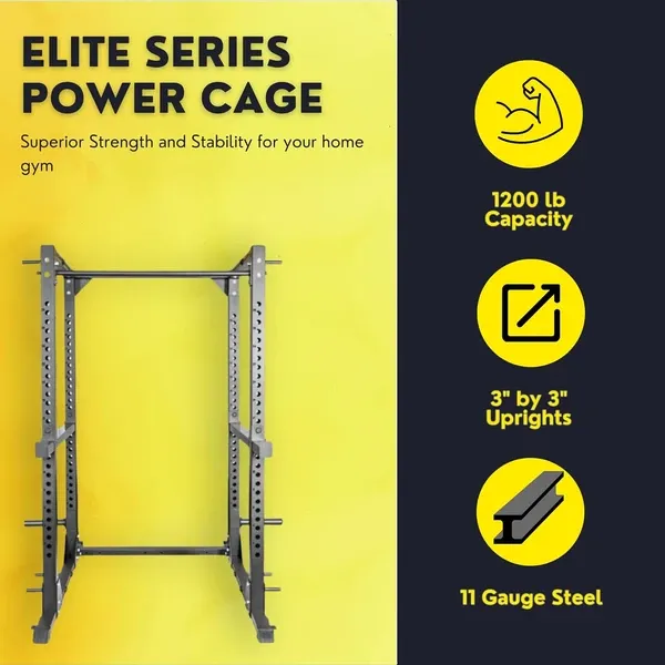 HULKFIT Multi-Functional 3-inch x 3-inch Elite Series Rack