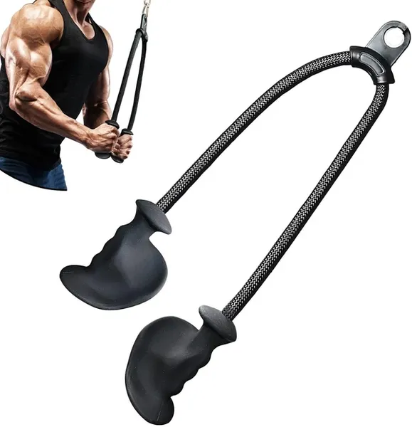 BLUSLM Ergonomic Tricep Rope Pulldown Attachment