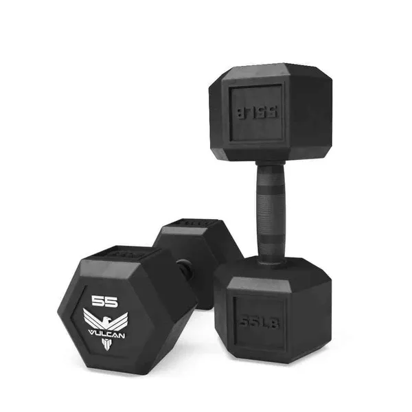Vulcan Elite Hex Rubber Dumbbells