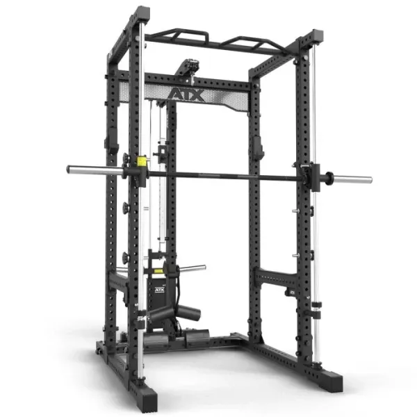 ATX® Power Rack 780 2.0 Complete System with Lat Pulldown Plate Loaded + Smith Machine