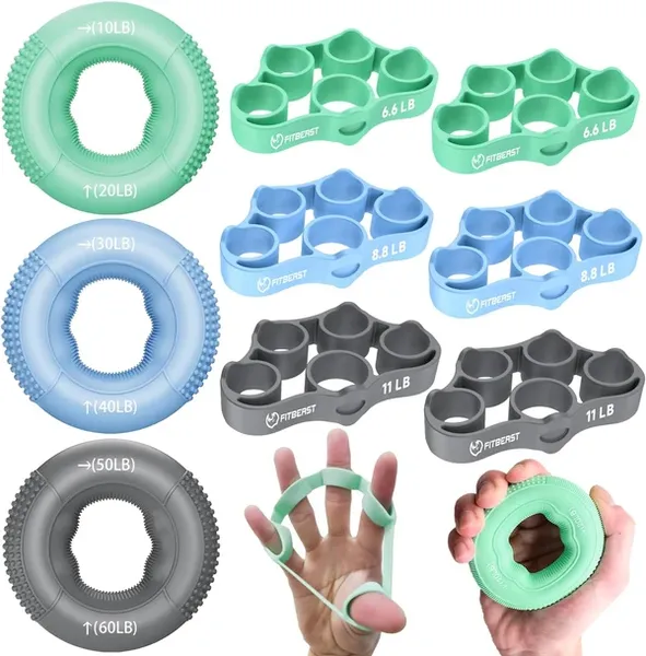 FitBeast Grip Strength Trainer 9 Piece Kit
