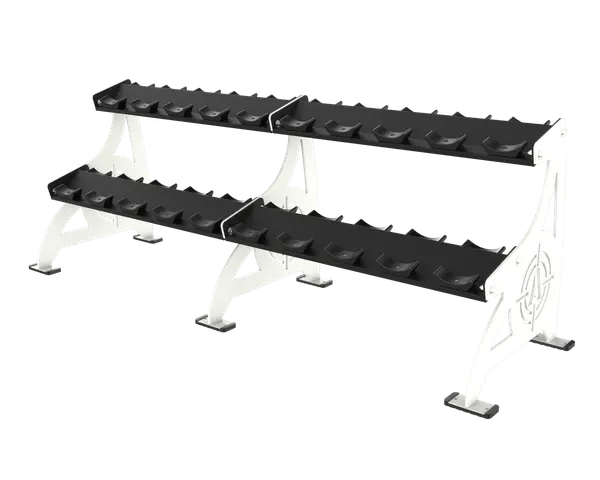 ALPHA 2 TIER PRO STYLE DUMBBELL RACK