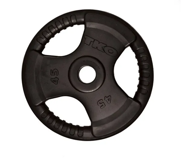 TKO Olympic Rubber Tri-Grip Plates