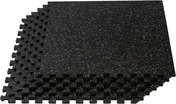 Velotas 3/8-Inch Thick Interlocking Foam Tiles with Rubber Top