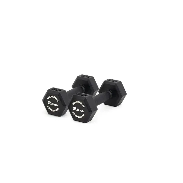 Wolverson Rubber HEX Dumbbells