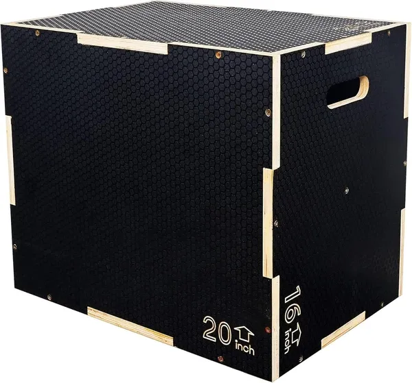 3 in 1 Non-Slip Wooden Plyo Box Jump