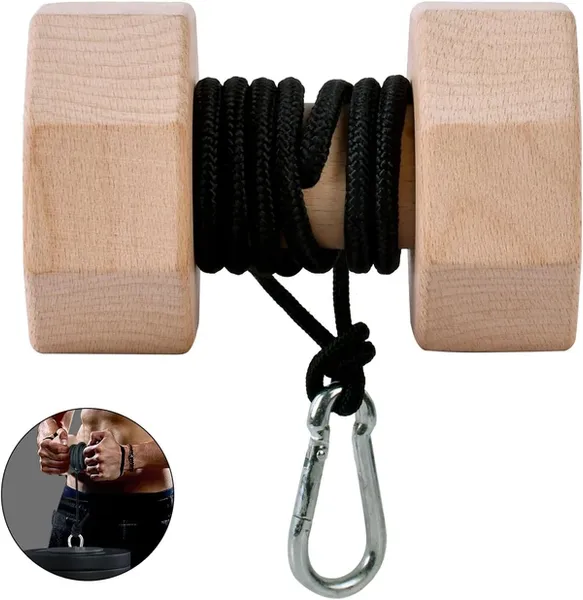 Wooden Wrist and Forearm Roller - Hexagon