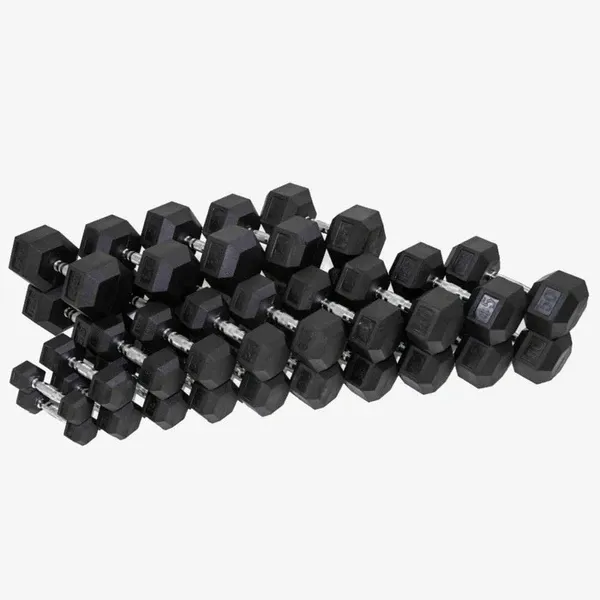 Power Stream Rubber Dumbbells