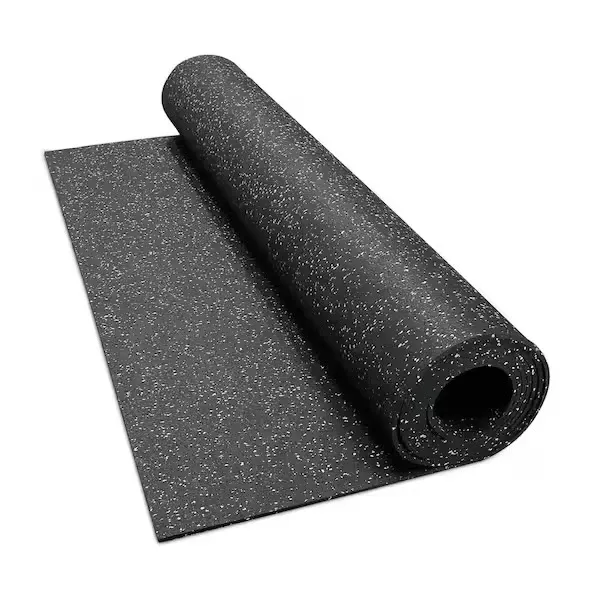 Isometric Grey 48 in. x 180 in. x 0.3 in. Rubber Gym/Weight Room Flooring Rolls