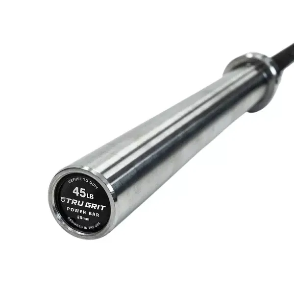 Tru Grit 45 lb Black Zinc Barbell