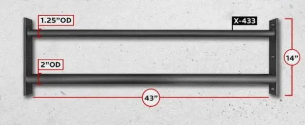 43" Fat/Skinny Pullup Bar