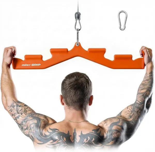Most Grip LAT Pull Down Bar with 6 Ergonomic Handles