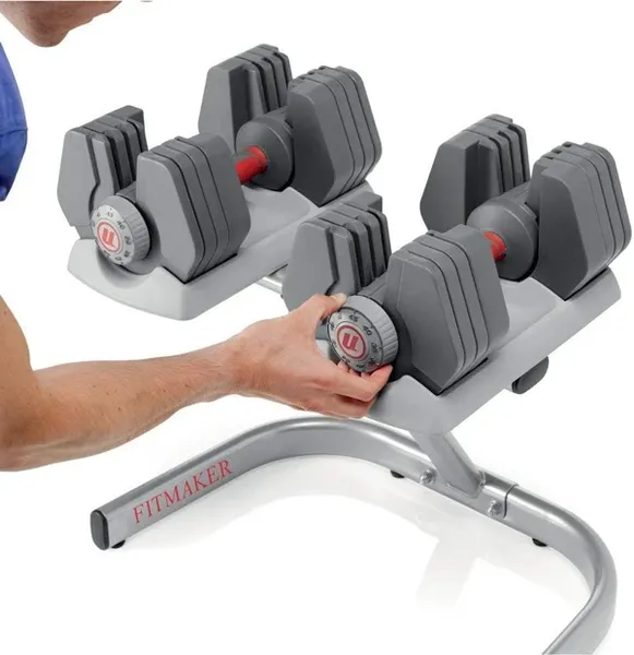 Universal PowerPak Adjustable Dumbbells with Stand