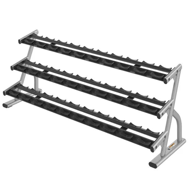 LIFE FITNESS 3-TIER LONG SADDLE DUMBBELL RACK