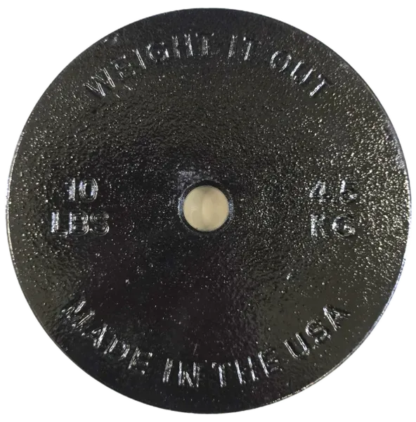 STANDARD 1" CENTER HOLE CAST IRON MACHINED WEIGHT PLATE PAIRS