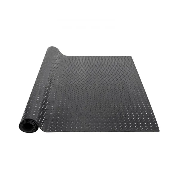 VEVOR Diamond-Plate Rubber Flooring Roll, 3 mm x 4 ft x 15 ft Garage Floor Mat