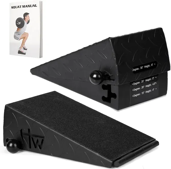 HarderWill Squat Wedge Height Adjustable Slant Board