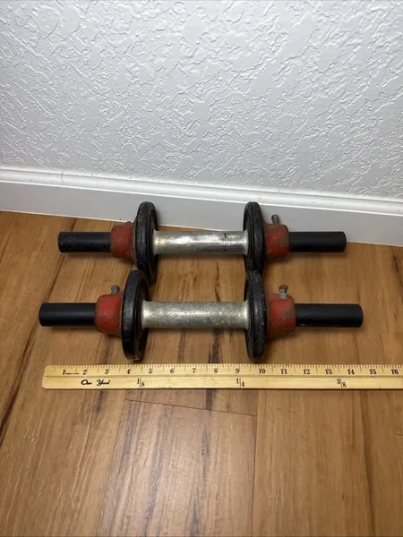 Vintage York standard loadable dumbbell handles