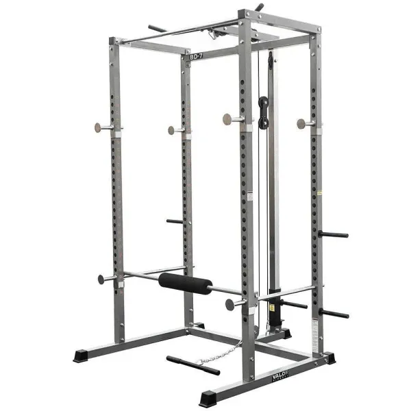Compact 2x2 Power Rack w/ Lat Pull Station BD-7