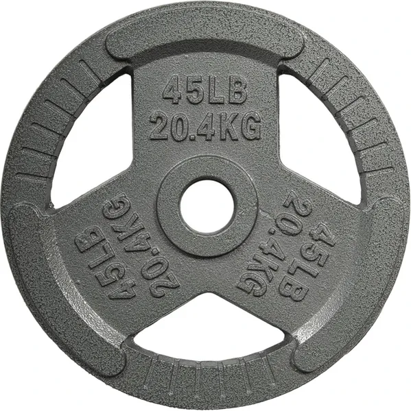 Tri-Grip Handles Cast Iron Olympic Weight Plates